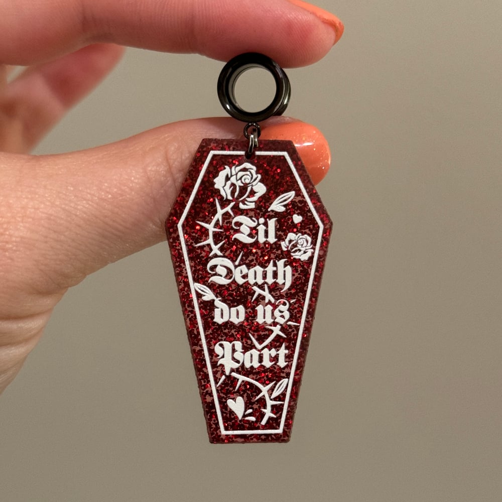 Image of Til Death Coffin Dangles (sizes 2g-2")