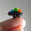 Black Colorful Stegosaurus