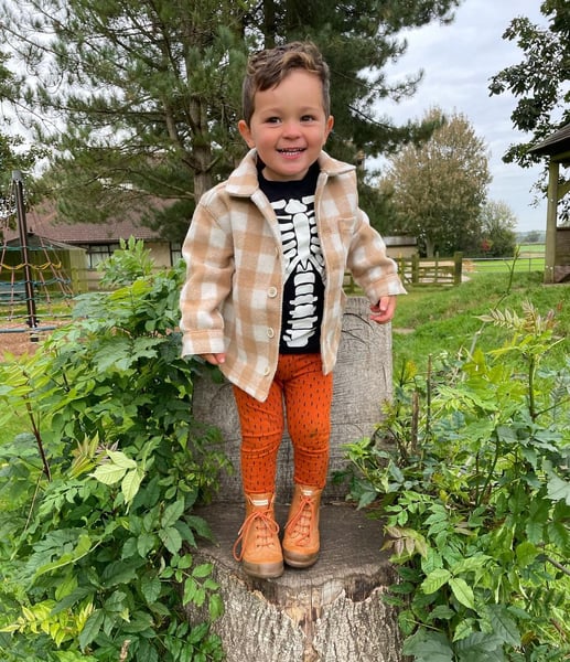 Image of Burnt Orange Dash Leggings 