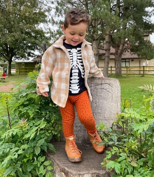 Image of Burnt Orange Dash Leggings 