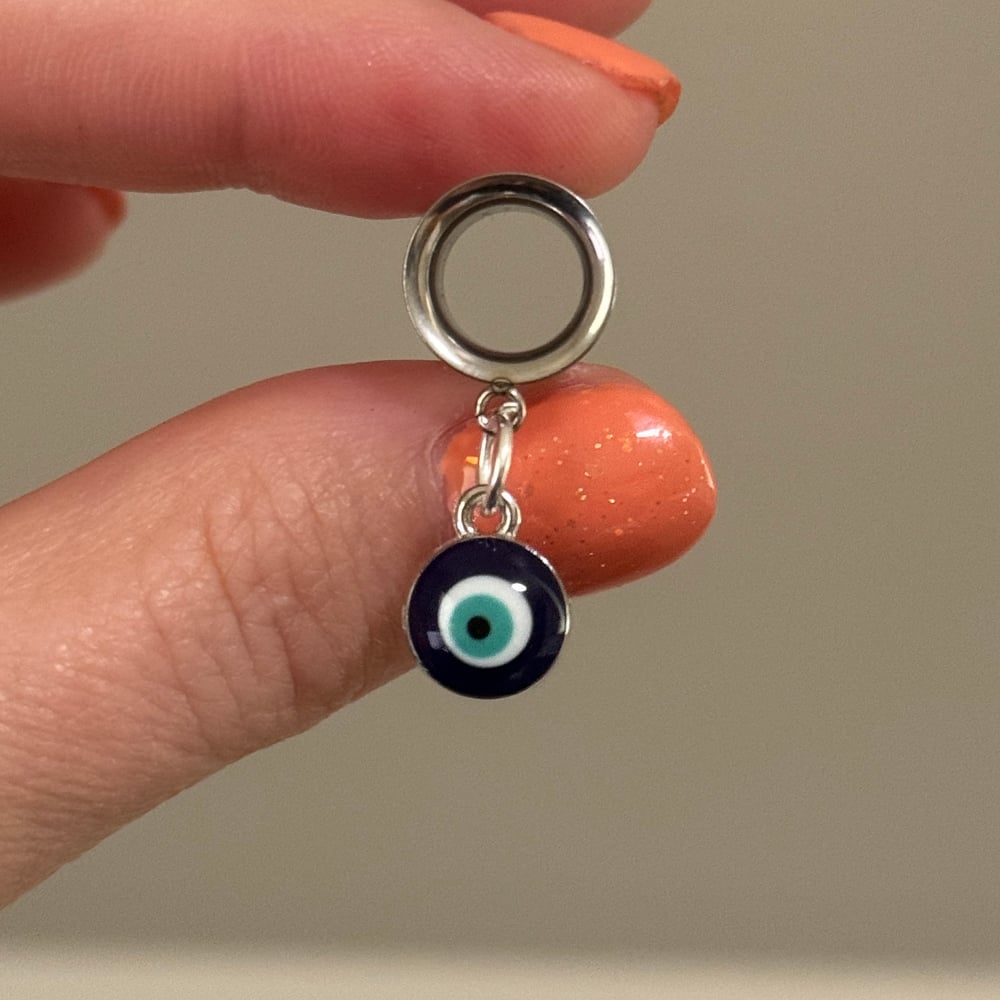 Image of Mini Evil Eye Tunnel Dangles (sizes 2g-2")