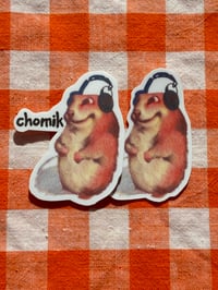 Image 1 of Chomik Hamster matte sticker, two options available + holo lamination 