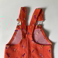 Image 2 of Salopette outils orange 9/12 mois années 70 stock neuf