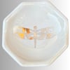 22k GOLD DRAGONFLY - 3" HEXAGONAL TRINKET DISH