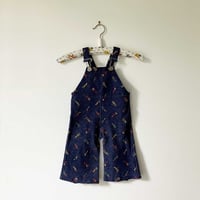 Image 1 of Salopette outils bleue 9/12 mois années 70 stock neuf