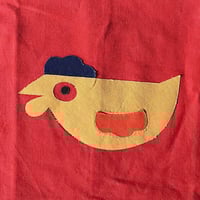 Image 3 of Tunique tablier oiseau 2/3 ans stock neuf années 70