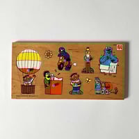 Image 1 of Puzzle bois Rue Sésame Jumbo années 80