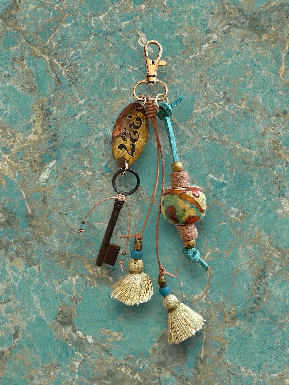 Image of "HOTEL" BAG CHARM - TURQUOISE