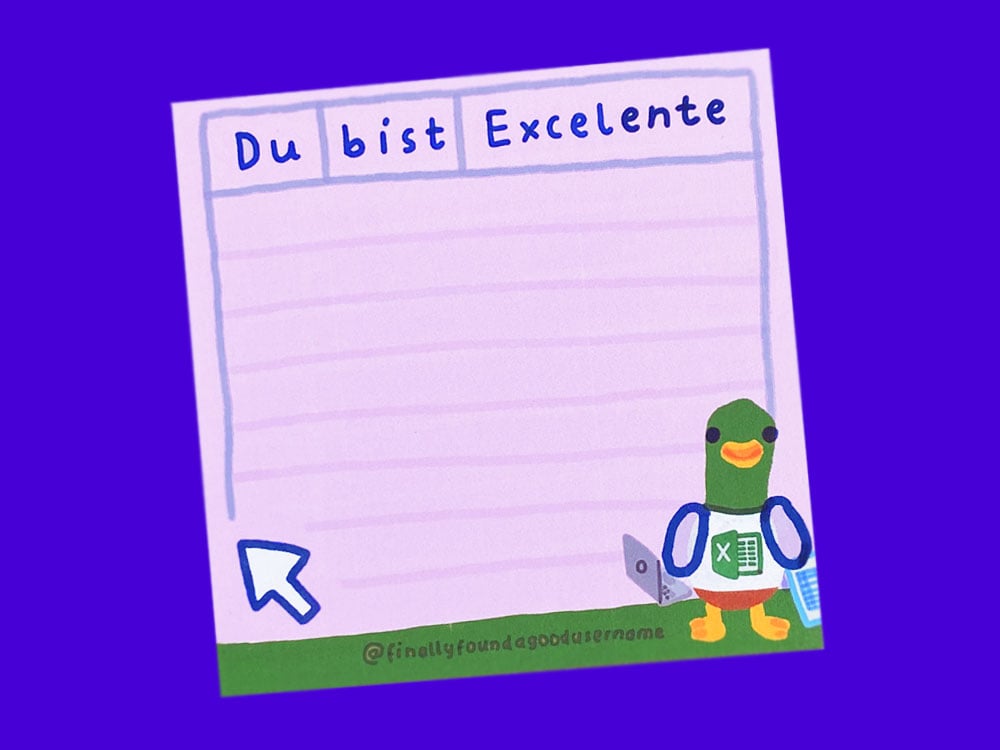 Image of NOTIZBLOCK Du bist Excelente