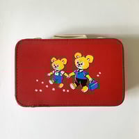 Image 1 of Valise en carton oursons années 50/60