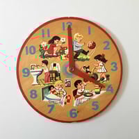 Image 1 of Horloge bois Learn and Play années 70