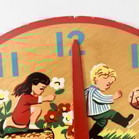 Image 2 of Horloge bois Learn and Play années 70