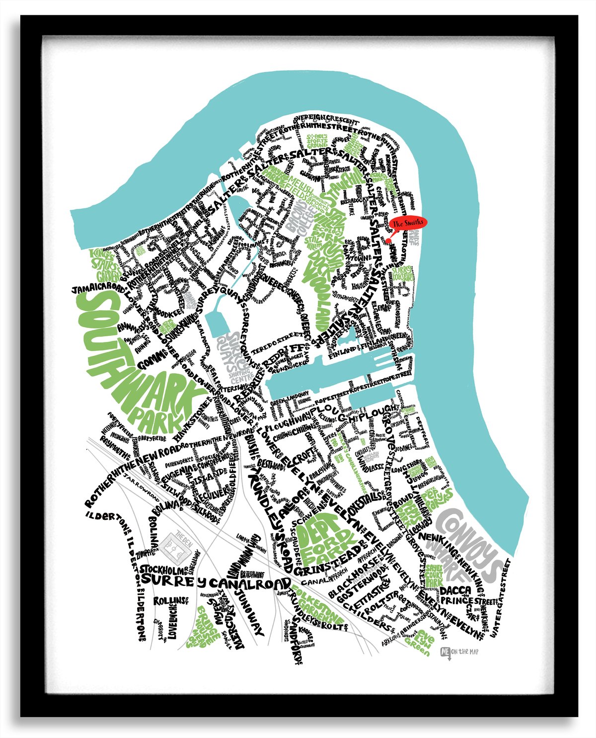 Image of Surrey Quays & Rotherhithe Type Map