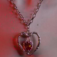 Image 4 of Molten Red Heart Necklace