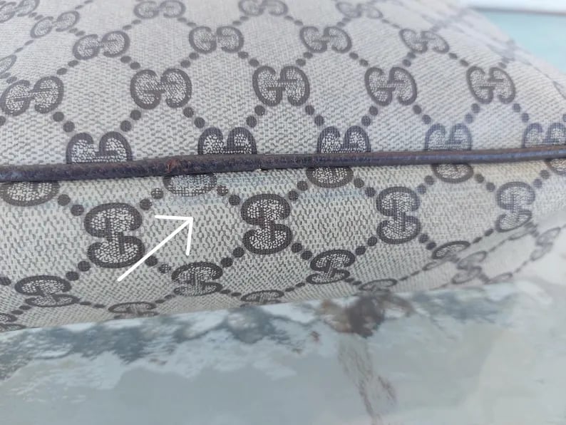 Image of Vintage Gucci brown GG monogram toiletry bag / pouch