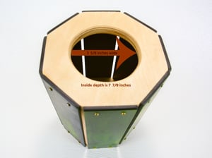 Image of Wooden Multi-Purpose Vase, Decorative Wood Candle Holder, Emerald Green Dymalux Kitchen Utensil