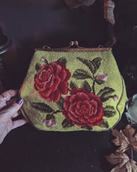 Image 1 of Rose needlepoint purse 