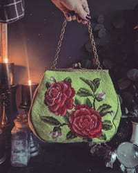 Image 2 of Rose needlepoint purse 