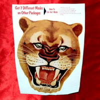 Image 1 of Cougar - Kelloggs Corn Flakes False Faces mask (1950s) - backside