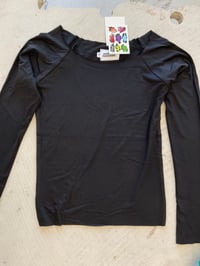 Image 1 of Black off shoulder long sleeve top