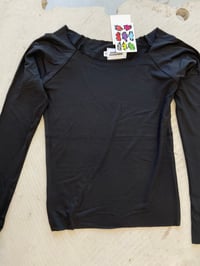 Image 2 of Black off shoulder long sleeve top