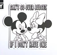 Disney budget sticker