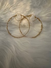 Image 1 of Sigma Gamma Rho Gold Hoop Earrings - Pre-Order