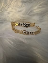 Image 2 of Sigma Gamma Rho Gold Hoop Earrings - Pre-Order