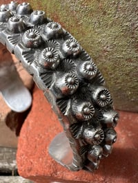 Image 6 of WL&A Handmade Heavy Ingot Double Medicine Punkero Cuff - Size 8.25 Wrist - 155 Grams 