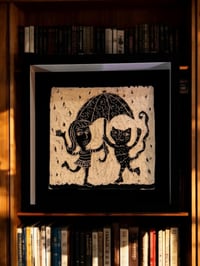 Image 2 of “Rain Dance” porcelain tile in wooden box frame