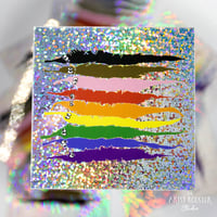 Image 1 of PRIDE Worms, 3"x3" Glitter Sticker
