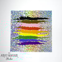 Image 2 of PRIDE Worms, 3"x3" Glitter Sticker