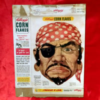 Image 1 of Patch Eye - Kelloggs Corn Flakes mask (1950s) - complete cereal box