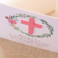 Image 2 of First Holy Communion Card. Personalised First Communion Card for Girl.
