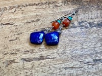 Image 4 of Lápis Lazuli, Turquoise and Carnelian . Sterling silver construction 