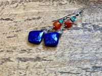 Image 9 of Lápis Lazuli, Turquoise and Carnelian . Sterling silver construction 