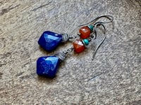 Image 15 of Lápis Lazuli, Turquoise and Carnelian . Sterling silver construction 