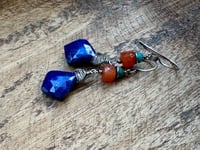 Image 12 of Lápis Lazuli, Turquoise and Carnelian . Sterling silver construction 