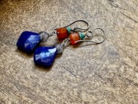 Image 16 of Lápis Lazuli, Turquoise and Carnelian . Sterling silver construction 