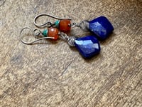 Image 10 of Lápis Lazuli, Turquoise and Carnelian . Sterling silver construction 