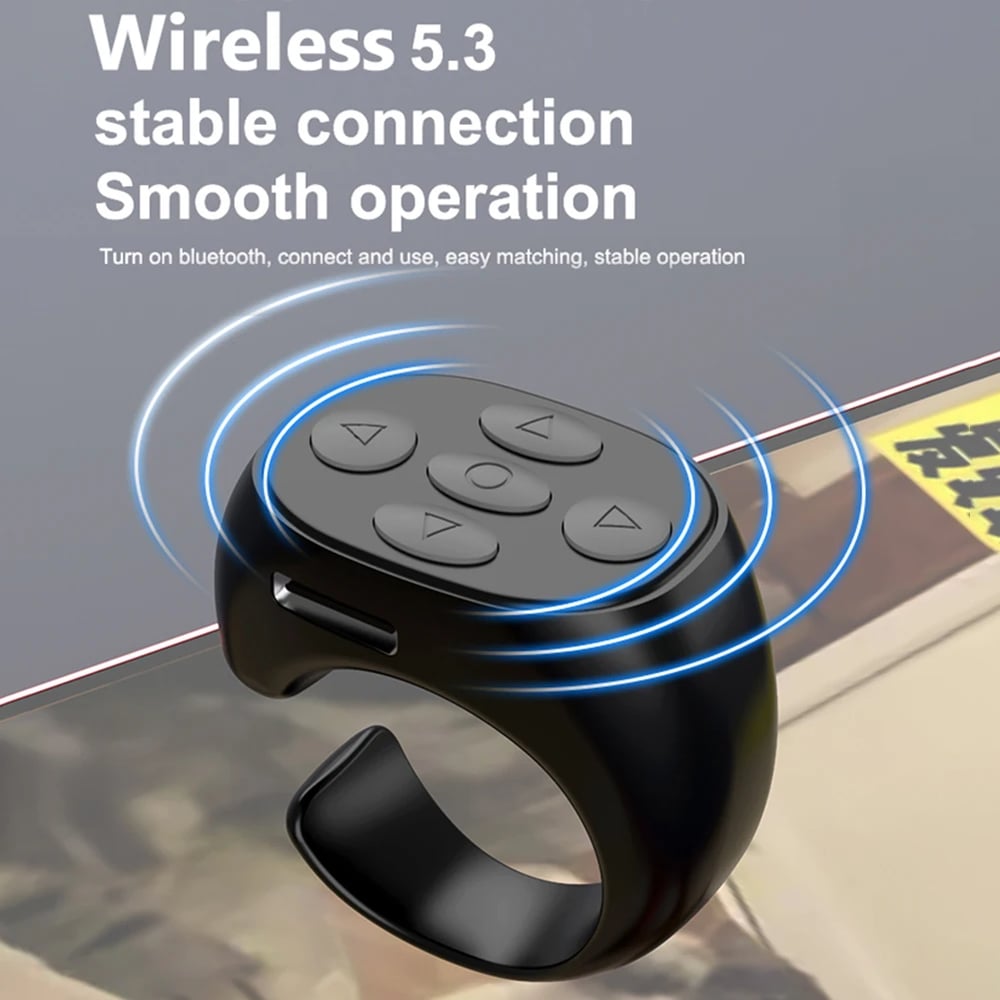 Tiktok New Wireless Bluetooth Photo Page Remote Control Ring