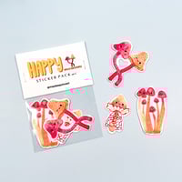 Image 3 of happy mushrooms sticker packs