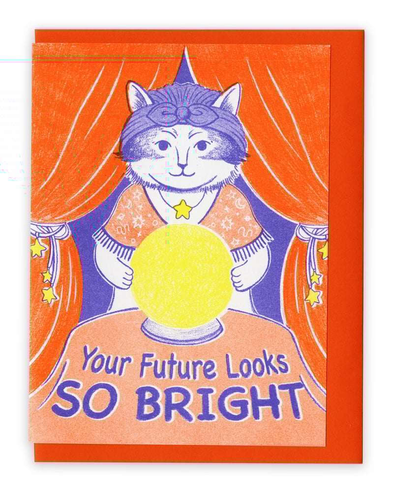Image of RISO Cat Fortune Teller Card