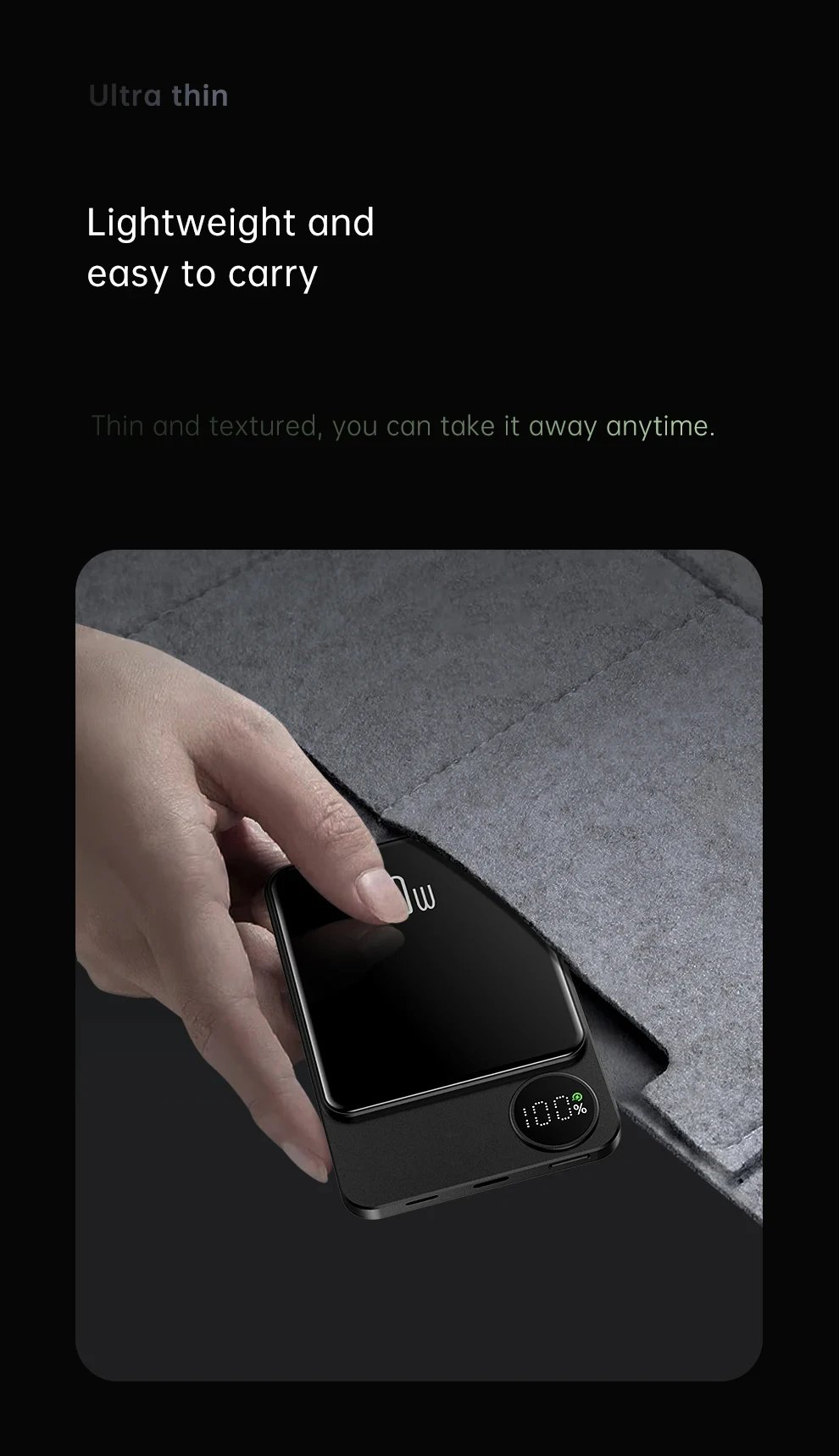 MSL Wireless Power Bank Magnetic 100000mAh - Portable Type C Fast Charger for iPhone Samsung