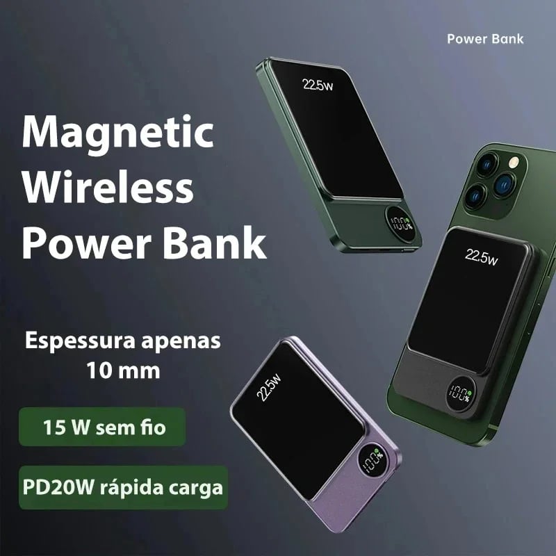 MSL Wireless Power Bank Magnetic 100000mAh - Portable Type C Fast Charger for iPhone Samsung