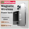 MSL Wireless Power Bank Magnetic 100000mAh - Portable Type C Fast Charger for iPhone Samsung