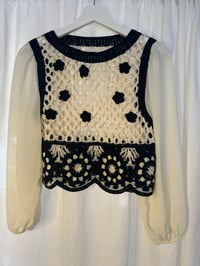 Image 1 of Crochet Blouse White