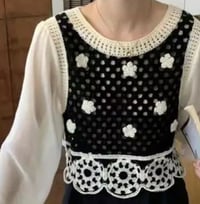 Image 4 of Crochet Blouse Black