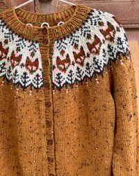 Image 2 of Into the wild - Tweed wool cardigan - Ochre - Preorder