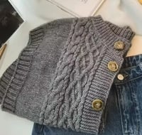 Image 2 of Sweaters Fall Winter Knitwears Top Gray